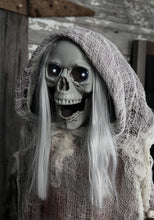 Load image into Gallery viewer, Fun Costumes 6FT Standing Animatronics Ghoul Outdoor & Indoor Decoration, Battery Operated Light-Up Eyes Scary Music and Sounds Display Decor