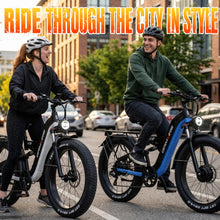 Load image into Gallery viewer, E·Bycco 9000W Peak Dual Motor E-Bike for Adults, 52V 30AH, 55M P H Top Speed, 100 Miles Long Range, Full Suspension, Hydraulic Brake, 26 Inch Fat Tire Electric Bike (V9 Blue with Cycling Bag)