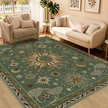 Load image into Gallery viewer, meejou Vacuum-Friendly, 5x7 Washable Area Rug, Green Brown