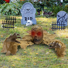 Load image into Gallery viewer, JOYIN Halloween Zombie Groundbreaker Outdoor Decoration, Zombie Groundbreaker with Light-up Eye and Creepy Sound (IR Sensor Activated) for Halloween Outside, Lawn, Graveyard Decor, Haunted House Props