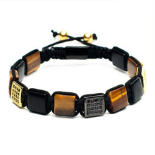 Load image into Gallery viewer, New Fashion High Quality Men Jewelry Natural Stone Square Beads Braided Men Bracelet set