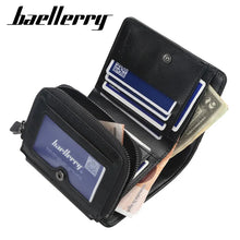 Load image into Gallery viewer, New PU Leather Men Wallets High Quality Zipper Short Desigh Card Holder Male Purse Vintage Coin Holder Men Wallets