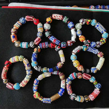 Load image into Gallery viewer, Ancient Lampwork Beaded Bracelets Stretch Colorful Beads for Girls BB-288