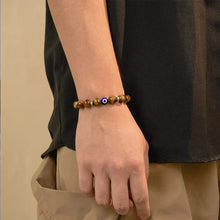 Load image into Gallery viewer, 6mm Tiger Eye with Raw Citrine Nugget Bracelet Empath Moonstone Amethyst Rose Quartz Gemstone Bracelet