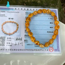 Load image into Gallery viewer, 100% natural baltic amber bracelet Jewelry Genuine Charm Bracelets Cute/Romantic Women