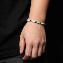 Load image into Gallery viewer, Natural Stone Tiger Eye Bracelet 4x13mm Retangle Agates Turquoises Quartz Beads Bracelets Adjustable for Men Women Yoga Jewelry