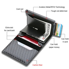 Load image into Gallery viewer, Rfid Credit Card Holder Wallet For AirTag Men Women Wallets Money Bags Leather Wallet For Apple Air Tag Purses Smart Wallet