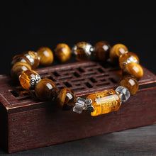 Load image into Gallery viewer, BOEYCJR The God of wealth Tiger Eyes Stone Beads Bangles & Bracelets Jewelry Lucky Energy Blessed Bracelet for Women or Men