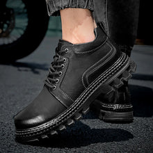 Load image into Gallery viewer, New Genuine Leather Men Boots Cow Leather Upper Durable Sole Lace up Autumn Winter Boots Daily Leisure Outdoor Shoes For Man