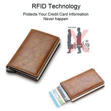 Load image into Gallery viewer, Rfid Credit Card Holder Wallet For AirTag Men Women Wallets Money Bags Leather Wallet For Apple Air Tag Purses Smart Wallet