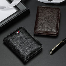 Load image into Gallery viewer, Luxury Men Card Holder Leather Thin Mini Men's Wallet Small Pocket Purse Women Bank Credit Card Holder for Men Card Wallets