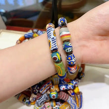 Load image into Gallery viewer, Ancient Lampwork Beaded Bracelets Stretch Colorful Beads for Girls BB-288