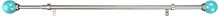 Load image into Gallery viewer, AmazonBasics Decorative 5/8" Curtain Rod with Round Finials, 28"-48", Turquoise Blue