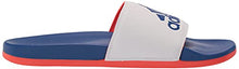 Load image into Gallery viewer, adidas Men's Adilette Comfort Slides Sandal, White/Team Royal Blue/Solar Red, 6