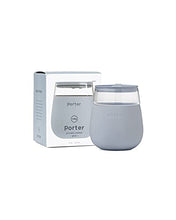 Load image into Gallery viewer, W&P Porter Wine Cocktail Glass w/ Protective Silicone Sleeve | Slate 15 Ounces | On-the-Go | Reusable | Portable | Dishwasher Safe
