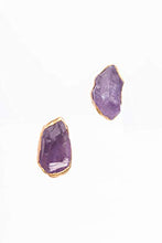 Load image into Gallery viewer, Large Raw Amethyst Cuff Links, February Birthstone Gift, Fathers Day Gift