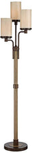 Load image into Gallery viewer, Astoria Rustic Farmhouse Floor Lamp 3-Light Tree Bronze Faux Wood Faux Tea Alabaster Glass for Living Room Reading Bedroom Office Uplight - Franklin Iron Works