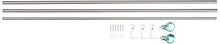 Load image into Gallery viewer, AmazonBasics Decorative 5/8" Curtain Rod with Faceted Ball Finials, 86" - 120", Turquoise Blue