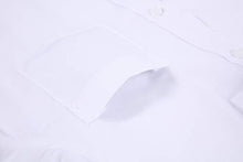 Load image into Gallery viewer, AOLIWEN Boy's Long Sleeve Button-Down Collared Dress Shirt Ruffle Shirts School Uniform Blouse White