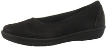 Load image into Gallery viewer, Clarks Women's Ayla Low Ballet Flat, Black Synthetic Nubuck, 7.5 M US