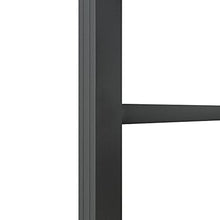 Load image into Gallery viewer, JUBEST Bypass Glass Barn Door 72x 84 in with 6.6FT Hardware Kit, 2 Sets of 36x84 in Clear Tempered Glass Aluminum Frame Double Barn Door,10 Lites Sliding Closet Barn Door, Easy Assembly