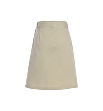 Load image into Gallery viewer, Tommy Hilfiger Girls Belted Knife Pleat Skirt, Kids School Uniform Clothes for Little & Big Girls, Knee Length, Flat Back with Waist Darts for a Feminine Fit, Machine Washable - Khaki, Size 5