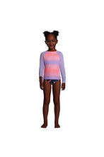 Load image into Gallery viewer, Lands' End G LS 3 Piece Rash Guard Set Primo Pink Tie Dye Stripe Kids 4