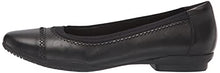 Load image into Gallery viewer, Clarks Women's Sara Bay Ballet Flat, Black Leather, 10 Wide