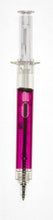 Load image into Gallery viewer, 8 Syringe Designed Pens, 8 Different Coloured Syringe Pen All Black Ink Great for Nurse Costume or Doctor Gift