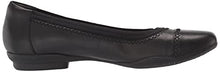 Load image into Gallery viewer, Clarks Women's Sara Bay Ballet Flat, Black Leather, 10 Wide