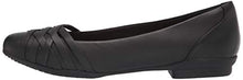 Load image into Gallery viewer, Clarks Women's Sara Clover Ballet Flat, Black Leather, 7.5