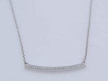 Load image into Gallery viewer, Dazzlingrock Collection 0.10 Carat (ctw) Round White Diamond Ladies Bar Shape Fashion Pendant 1/10 CT, 14K White Gold