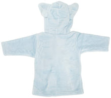 Load image into Gallery viewer, Hudson Baby Unisex Baby Plush Animal Face Robe, Blue Elephant, One Size, 0-9 Months