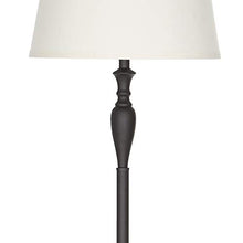 Load image into Gallery viewer, Amazon Brand – Ravenna Home Metal Living Room Slim Standing Floor Lamp With LED Light Bulb - 59.25 Inches, Dark Bronze With Off-White Shade