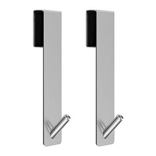 Load image into Gallery viewer, BSKSSK Shower Door Hooks, 7.5 Inches Over The Door Towel Hooks Hanger Extended for Bathroom Frameless Glass Door, Robe Sponge Bath Hook Stainless Steel Silver 2 Pack