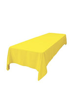 Load image into Gallery viewer, LA Linen Polyester Poplin Rectangular Tablecloth, 60 in x 108 in, Light Yellow