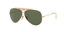 Load image into Gallery viewer, Ray-Ban unisex adult Rb3138 Shooter Sunglasses, Artista Gold/Green, 62 mm US