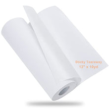 Load image into Gallery viewer, New brothread Sticky Self-Adhesive Tear Away Embroidery Stabilizer Backing 12" x 10 Yd roll - Medium Weight for Napped Fabric & Hoop Less Embroidery