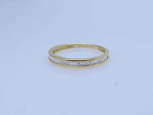 Load image into Gallery viewer, 0.15 Carat (ctw) Baguette White Diamond Ladies Fashion Wedding Band, 14K Yellow Gold, Size 7