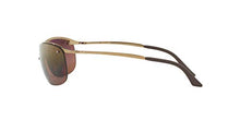 Load image into Gallery viewer, Ray-Ban Men's RB3542 Chromance Sunglasses, Shiny Brown/Brown Mirror Gold Polarized, 63 mm