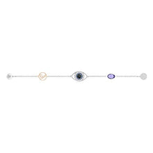 Load image into Gallery viewer, SWAROVSKI Women's Remix Collection Evil Eye Strand, Purple, Mixed metal finish