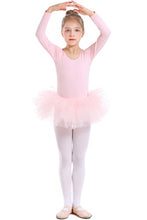 Load image into Gallery viewer, danswan Toddler Girls Long Sleeve Ballet Tutu Leotards with Glitter Skirt Dance Ballerina Outfit (2-3T, Ballet Pink)