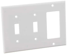 Load image into Gallery viewer, Leviton 80421-W 2-Toggle 1-Decora/GFCI Device Combination Wallplate