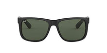 Load image into Gallery viewer, Ray-Ban Unisex-Adult RB4165 Justin Sunglasses, Black/Green, 55 mm