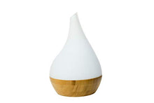 Load image into Gallery viewer, XBrand Bamboo/Glass Aromatherapy Essential Oil Diffuser & Color Changing Mist Humidifier, 10 Inch Tall, Brown & White