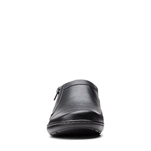 Load image into Gallery viewer, Clarks womens Cora Giny Loafer Flat, Black Tumbled/Smooth Leather, 9 US