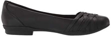 Load image into Gallery viewer, Clarks Women's Sara Clover Ballet Flat, Black Leather, 7.5