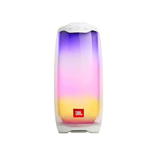 Load image into Gallery viewer, JBL Pulse 4 - Portable Bluetooth Speaker with 360 degrees LED lights, powerful sound and deep bass, IPX7 waterproof, 12 hours of playtime, JBL PartyBoost for multiple speaker pairing (White)