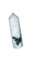 Load image into Gallery viewer, Jet Genuine Exquisite Rainbow Moonstone Obelisk Tower Jumbo 8 Facet Free Booklet Jet International Crystal Therapy Aura Rock Crystal Natural Polished Earth Spirit Balance Point Gemstone Spiritual Chakra Balancing Psychic Gift Therapy Massage Healing Vibra
