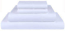 Load image into Gallery viewer, Threadmill Home Linen 600 Thread Count Queen Bed Sheets Set - 100% Extra-Long Staple Cotton Sheets for Queen Size Bed with Deep Pocket, Luxury 4 Piece Bedding Set, Smooth Solid Sateen Weave, White